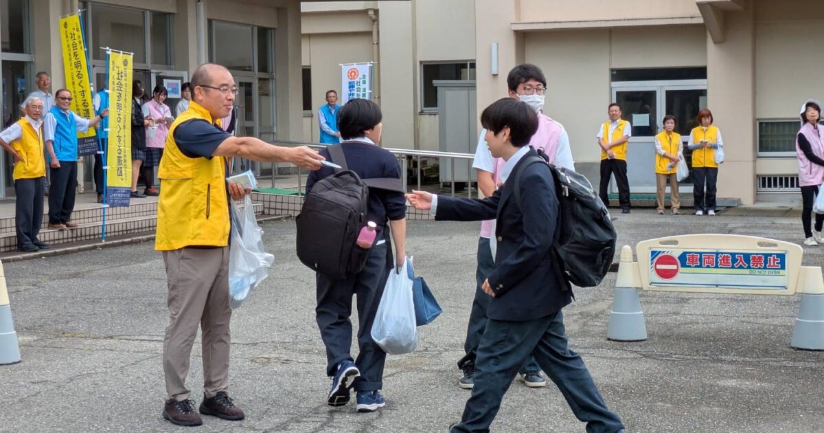 小松能美保護司会寺井高校キャンペーン